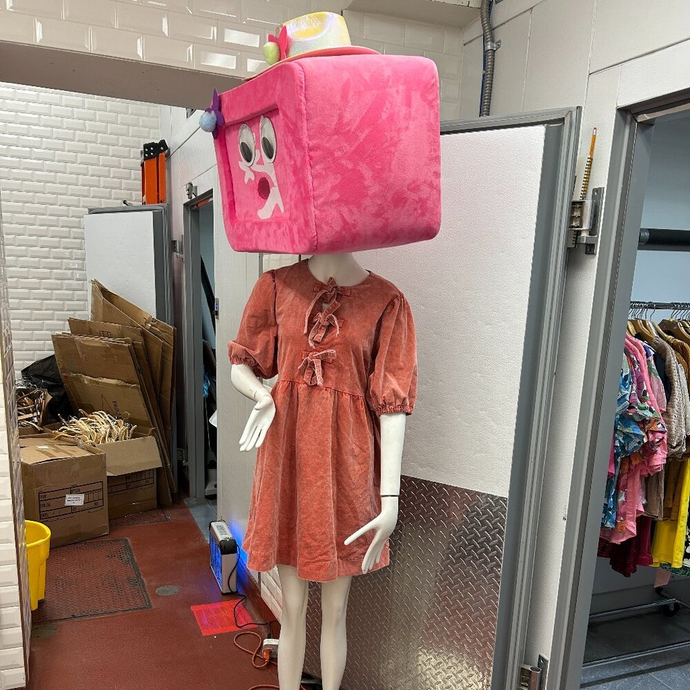 STONE WASH CORDUROY MINI DRESS WITH TIE DETAIL - K0503